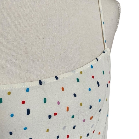 Topshop White Multicolor Polka Dot Cami Tank Top Size M - Picture 3 of 13